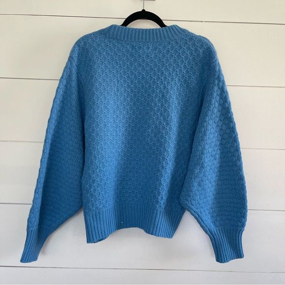 Current Elliott The Juniper Sky Blue Wool Sweater - Picture 4 of 7